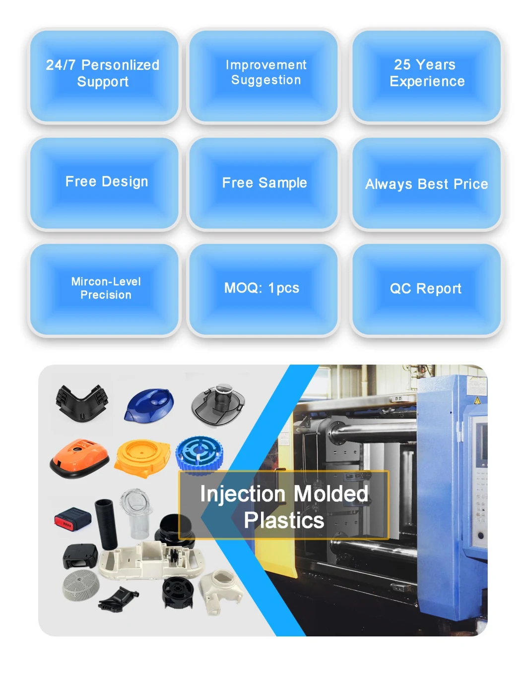 Professional Manufacture Cheap Plastic Injection Molding Parts Service Mould
